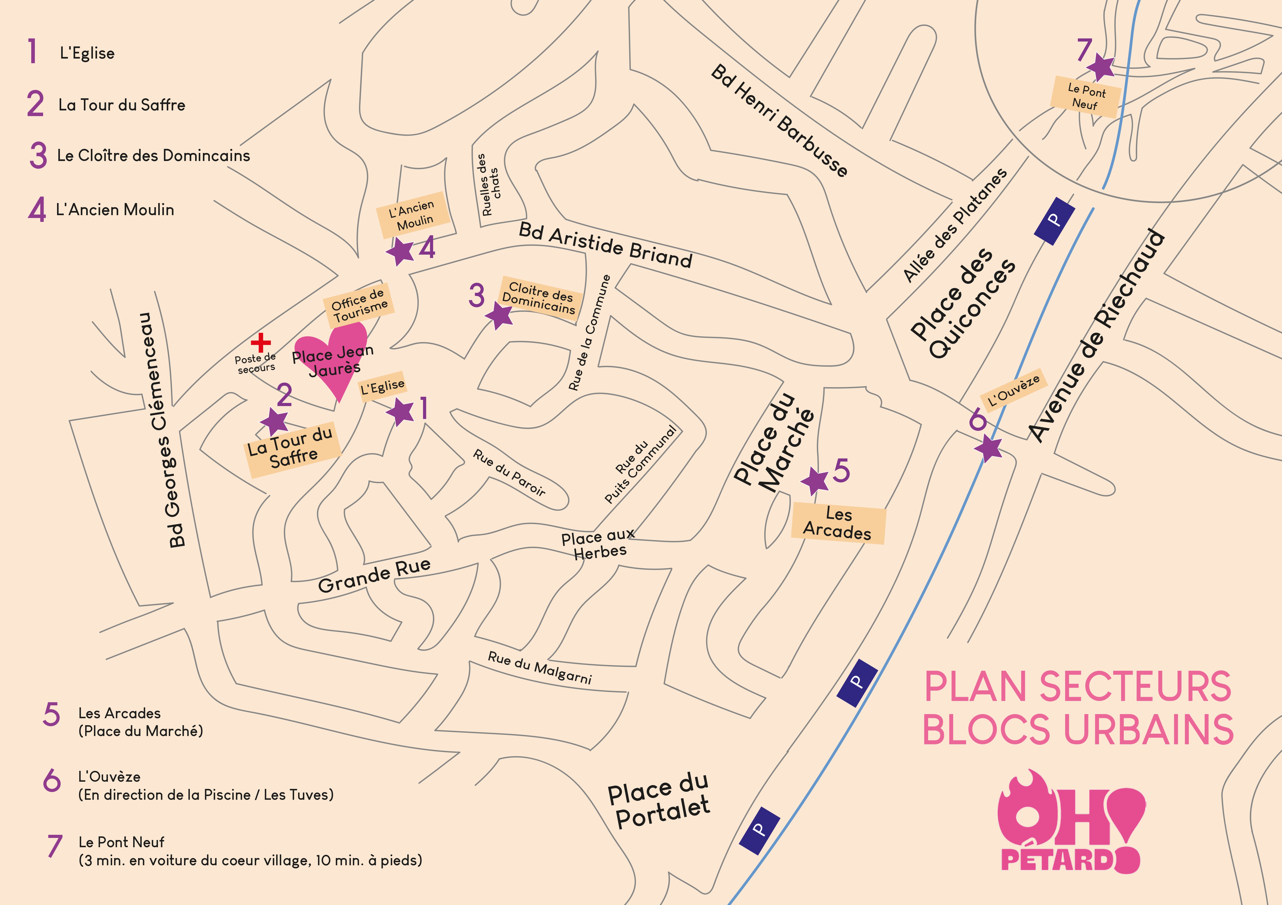 Plan du parcours DH Urbaine 2026